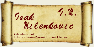 Isak Milenković vizit kartica